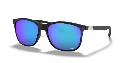 Ray-Ban RB4330CH Chromance XL (56 - 17) s Modrými skly a Černý rám sluneční Brýle