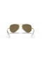 Ray-Ban RB3449 L (59 - 14) s Měděným čočky a Zlatý rám sluneční Brýle