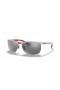 Ray-Ban RB8324M Scuderia Ferrari Kolekce XXL (63 - 15) s Silver čočkami a Šedý rám sluneční Brýle