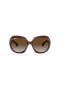 Ray-Ban RB4098 Jackie Ohh II Transparentní M (60 - 14) s Šedá čočky a Hnědé rám sluneční Brýle