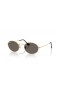 Ray-Ban RB3547N Oválné Ploché Čočky M (51 - 21) s Šedá čočky a Zlatý rám sluneční Brýle