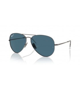 Ray-Ban RB8089 Aviator Titanium XXL (62 - 14) s Modrými skly a Stříbrný rám sluneční Brýle