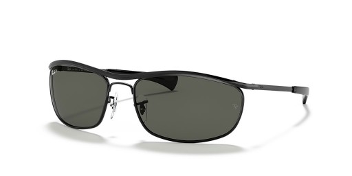 Ray-Ban RB3119M Olympian jeg Deluxe-L (62 - 18) med Grønne linser og Sort ramme Solbriller