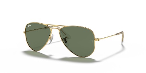Ray-Ban RB9506S Aviator Børn M (50 - 13) med Grønne linser og Guld ramme Solbriller
