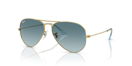 Ray-Ban RB3025 Aviator Gradient XL (58 - 14) med Blå linser og Guld ramme Solbriller