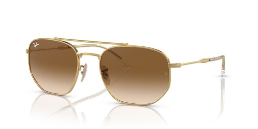 Ray-Ban RB3707 L (54 - 20) med Brune linser og Guld ramme Solbriller