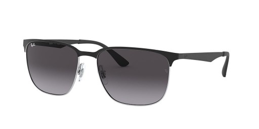 Ray-Ban RB3569 XL (59 - 17) med Grå linser og Sort ramme Solbriller