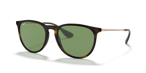 Ray-Ban RB4171 Erika Farve Mix M (54 - 18) med Grønne linser og Tortoise frame Solbriller