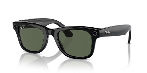 Ray-Ban RW4006 Ray-Ban | Meta Wayfarer M (50 - 22) med Grønne linser og Sort ramme Solbriller