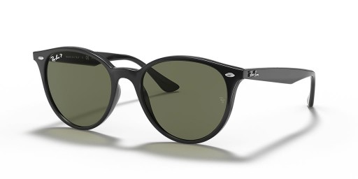 Ray-Ban RB4305F L (53 - 19) med Grønne linser og Sort ramme Solbriller
