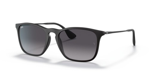 Ray-Ban RB4187F Chris M (54 - 18) med Grå linser og Sort ramme Solbriller