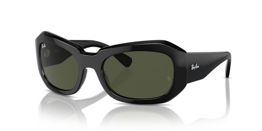 Ray-Ban RB2212 Beate M (56 - 20) med Grønne linser og Sort ramme Solbriller