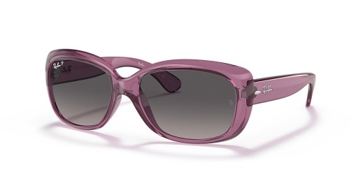 Ray-Ban RB4101 Jackie Ohh Gennemsigtig M (58 - 17) med Grå linser og ramme Solbriller Violet