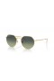 Ray-Ban RB3565 Jack L (53 - 20) med Grønne linser og Guld ramme Solbriller