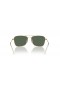 Ray-Ban RBR0102S Campingvogn Omvendt XXL (61 - 15) med Grønne linser og Guld ramme Solbriller