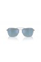Ray-Ban RBR0102S Campingvogn Omvendt XL (58 - 15) med Blå linser og Sølv ramme Solbriller