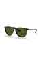 Ray-Ban RB4171F Erika Classic M (54 - 18) med Grønne linser og Sort ramme Solbriller