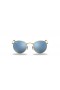 Ray-Ban RB3447N Runde Flade Linser S (50 - 21) med Blå linser og Guld ramme Solbriller
