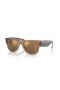 Ray-Ban RB0840S Mega Wayfarer M (51 - 21) med Guld linser og Brun ramme Solbriller