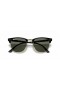 Ray-Ban RB3016 Clubmaster Classic L (51 - 21) med Grønne linser og Sort ramme Solbriller
