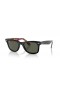 Ray-Ban RB2140 Original Wayfarer X Dia De Los Muertos XXL (54 - 18) med Grønne linser og Sort ramme Solbriller