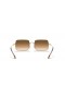 Ray-Ban RB1969 Rektangel 1969 L (54 - 19) med Brune linser og Guld ramme Solbriller