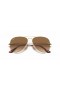 Ray-Ban RB3689 Aviator Metal II L (58 - 14) med Brune linser og Guld ramme Solbriller