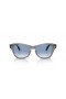 Ray-Ban RB0707SF XL (53 - 21) med Blå kontaktlinser og Solbriller Grå ramme