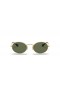 Ray-Ban RB3547N Ovale Flade Linser M (51 - 21) med Grønne linser og Guld ramme Solbriller