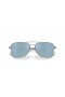 Ray-Ban RBR0102S Campingvogn Omvendt XL (58 - 15) med Blå linser og Sølv ramme Solbriller