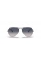 Ray-Ban RB3025 Aviator Gradient XXL (62 - 14) med Blå linser og Sølv ramme Solbriller