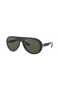 Ray-Ban RB4310M Scuderia Ferrari Collection L (58 - 16) med Grønne linser og Sort ramme Solbriller