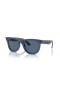 Ray-Ban RBR0502S Wayfarer Omvendt M (53 - 20) med Blå linser og Blå ramme Solbriller