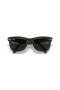 Ray-Ban RB4105 Folding Wayfarer Classic XL (54 - 20) med Grønne linser og Sort ramme Solbriller