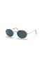 Ray-Ban RB3547 Oval Metal M (51 - 21) med Blå linser og Sølv ramme Solbriller
