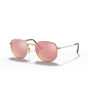 Ray-Ban RB3548N Sekskantet Fladskærms Linser S (48 - 21) med Brune linser og Guld ramme Solbriller