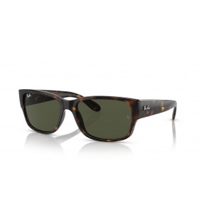 Ray-Ban RB4388 L (58 - 18) med Grønne linser og Tortoise frame Solbriller