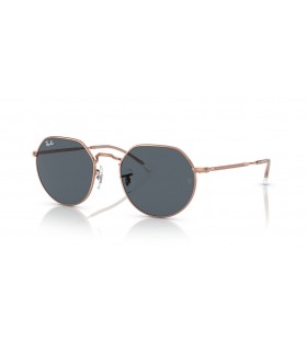 Ray-Ban RB3565 Jack Rose Guld M (51 - 20) med Blå linser og Pink ramme Solbriller