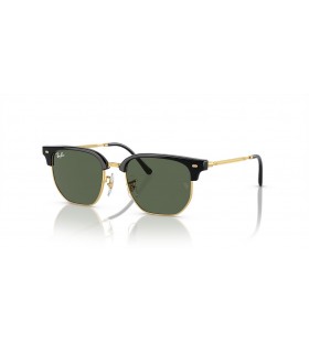 Ray-Ban RB9116S Ny Klubmester Kids-XL (47 - 17) med GrÃ¸nne linser og Sort ramme Solbriller