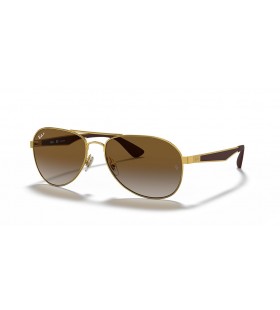 Ray-Ban RB3549 XL (61 - 16) med Brune linser og Guld ramme Solbriller
