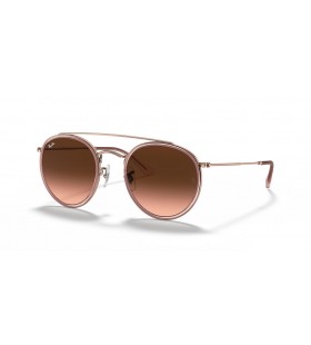 Ray-Ban RB3647N Runde Dobbelt Bro M (51 - 22) med Brune linser og Kobber ramme Solbriller