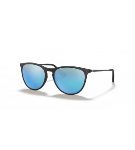 Ray-Ban RB9060SF Erika Kids L (52 - 14) med Blå linser og Sort ramme Solbriller