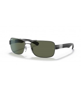 Ray-Ban RB3522 XXL (61 - 17) med GrÃ¸nne linser og SÃ¸lv ramme Solbriller