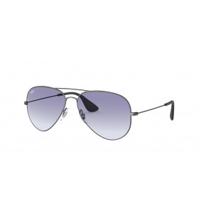 Ray-Ban RB3558 L (58 - 14) med Blå linser og Sort ramme Solbriller