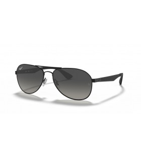 Ray-Ban RB3549 XL (61 - 16) med GrÃ¥ linser og Sort ramme Solbriller