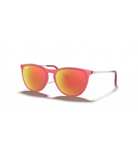 Ray-Ban RB9060SF Erika Kids L (52 - 14) med Brune linser og Pink ramme Solbriller