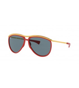 Ray-Ban RB2219 Aviator Olympiske M (59 - 13) med Blå linser og Rød ramme Solbriller
