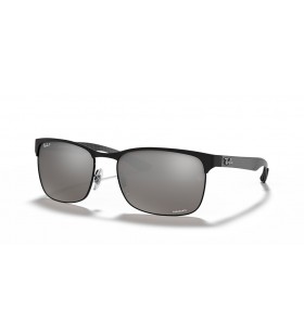 Ray-Ban RB8319CH Chromance XL (60 - 18) med Sølv glas og Sort ramme Solbriller