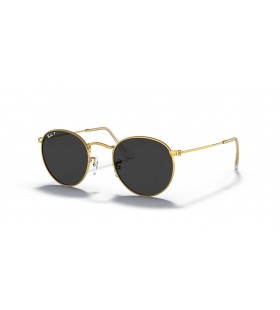Ray-Ban RB3447 Runde Metal S (50 - 21) med Sorte linser og Guld ramme Solbriller