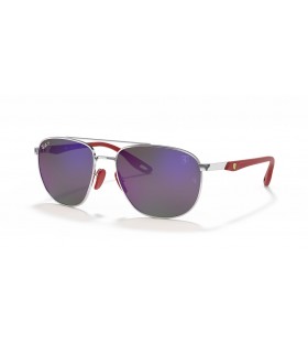 Ray-Ban RB3659M Scuderia Ferrari Collection L (57 - 17) med Blå linser og Sølv ramme Solbriller